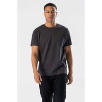 Klassisches einfarbiges T-Shirt mit Rundhalsausschnitt