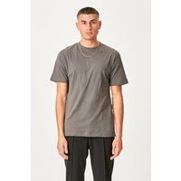 Übergroßes Stahlgraues Baumwoll-T-Shirt