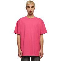 Übergroßes schweres T-Shirt Hibiskus Pink