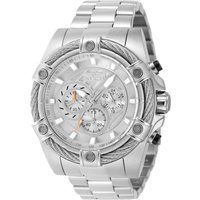 Silberne Chronograph-Uhr aus Edelstahl