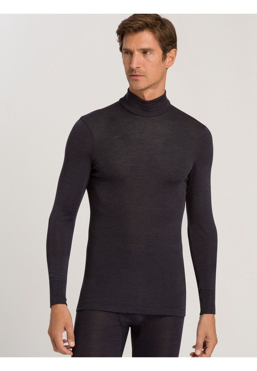 Rollkragenoberteil aus Wolle und Seide