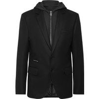 Wollblazer mit Kapuzeneinsatz