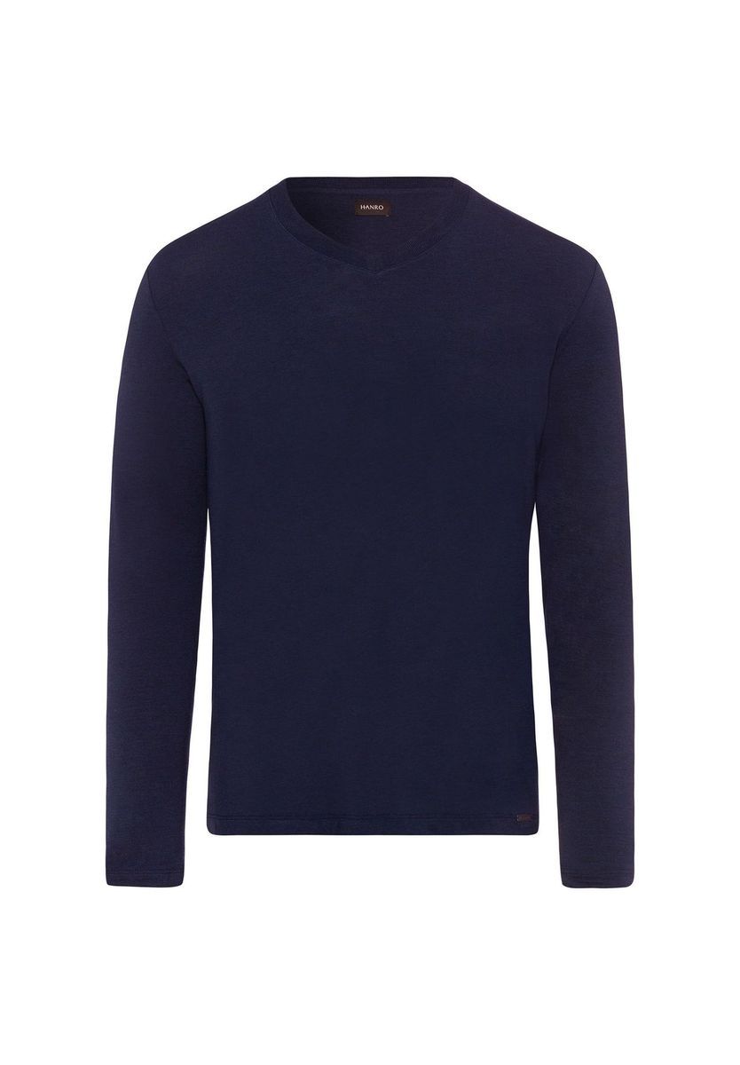 Langärmeliges V-Ausschnitt Shirt mit lockerer Passform