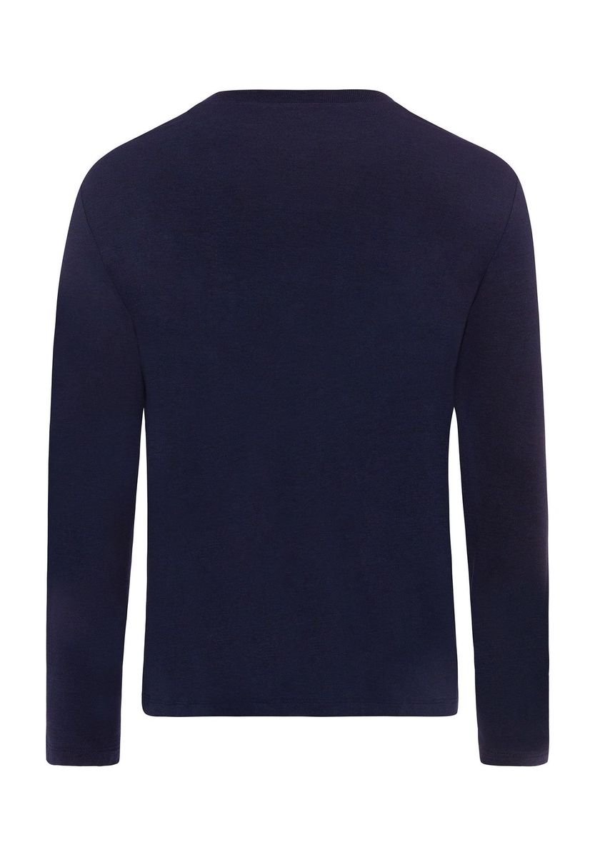 Langärmeliges V-Ausschnitt Shirt mit lockerer Passform