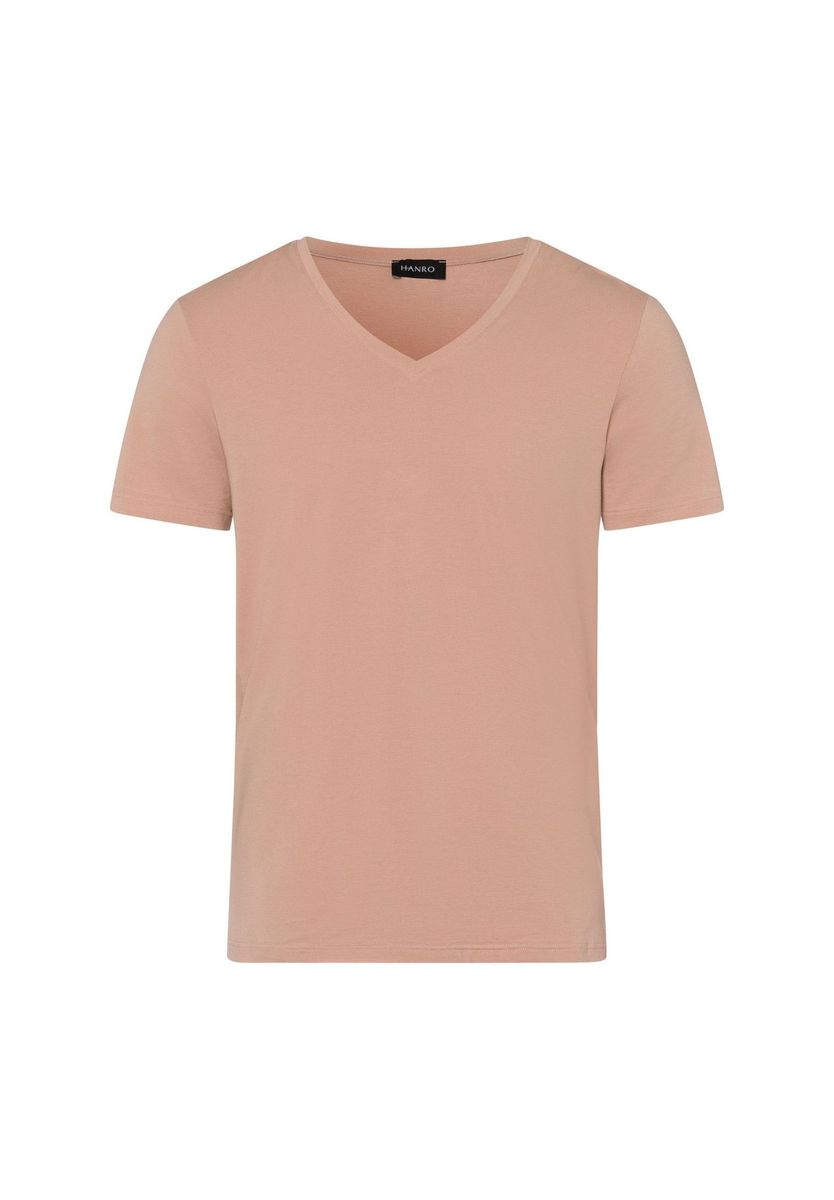 Klassisches V-Ausschnitt Baumwoll-Mischgewebe T-Shirt