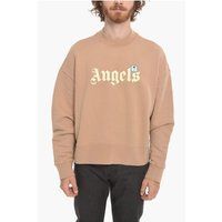 Beiges Baumwollfleece 'Angels' Sweatshirt