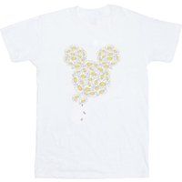 T-Shirt mit Gänseblümchen-Grafikdruck im Boyfriend-Stil