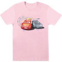 Disney - "Cars Lightning Vs Storm" T-Shirt für Herren (Babyrosa)