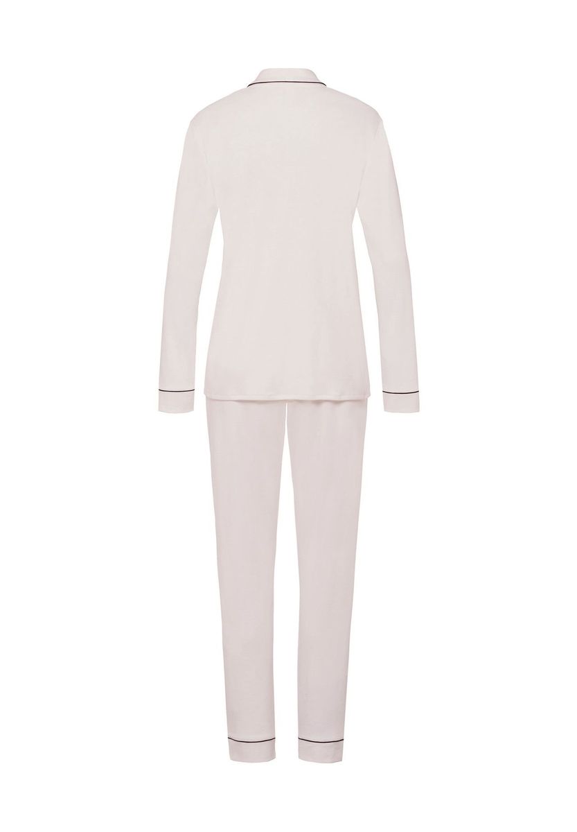 Klassisches Lyocell-Pyjama-Set mit Paspelierung