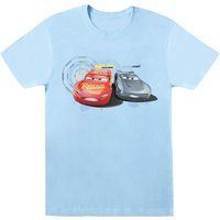 Disney - "Cars Lightning Vs Storm" T-Shirt für Herren (Babyblau)