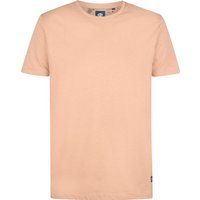 T-Shirt mit Leinenmischung und Rundhalsausschnitt