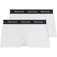Klassische weiße Boxerbriefs aus Baumwollmischung
