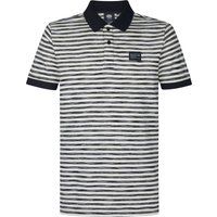 Gestreiftes Piqué-Poloshirt mit Abzeichen
