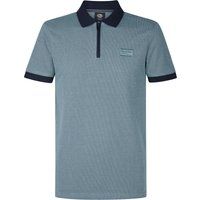 Herren Zweifarbiges Poloshirt mit Struktur