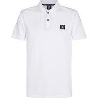 Klassisches Unifarbenes Poloshirt mit Emblem