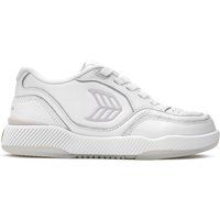 Weiße Skate-inspirierte Ledersneakers