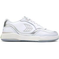 Weiße Skate-inspirierte Ledersneakers
