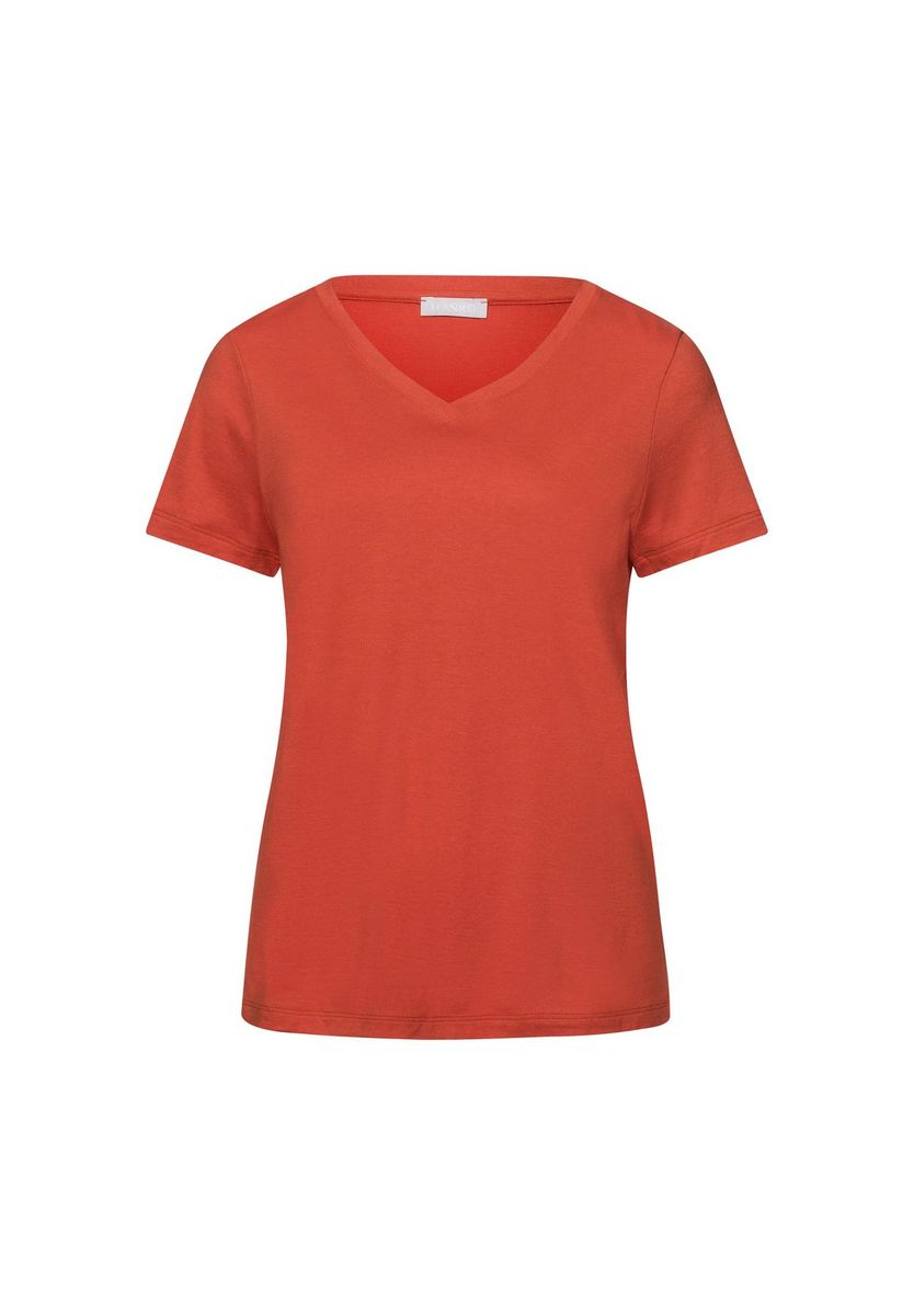 Klassisches V-Ausschnitt Baumwoll T-Shirt