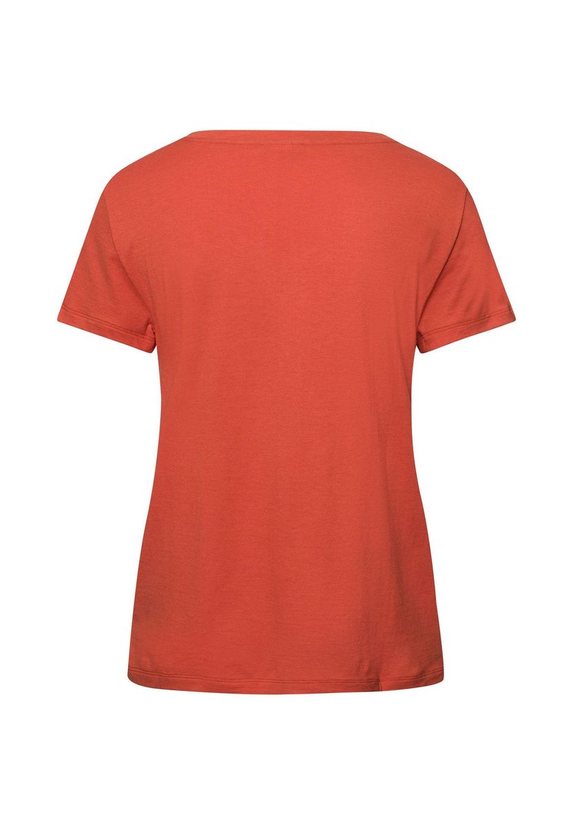 Klassisches V-Ausschnitt Baumwoll T-Shirt