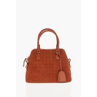 Kuppel Handtasche aus recyceltem Wildleder