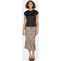 Kurzarm-Bluse Gerade Passform black
