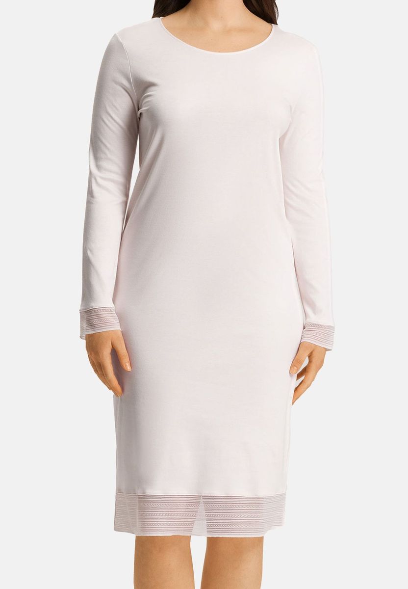 Elegantes Baumwoll-Interlock Nachthemd mit Spitze