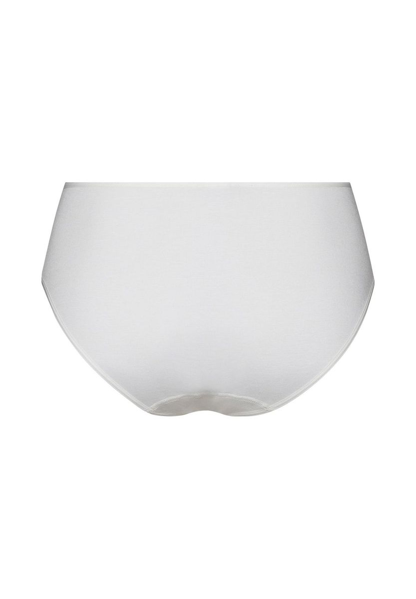 Weißer Baumwollslip mit Blumenstickerei