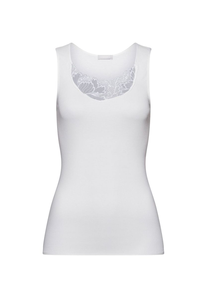 Elegantes Baumwoll-Tanktop mit Spitze