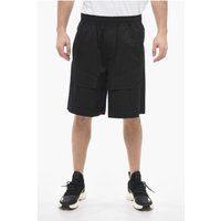 Schwarze Baggy Fit Cargo Shorts