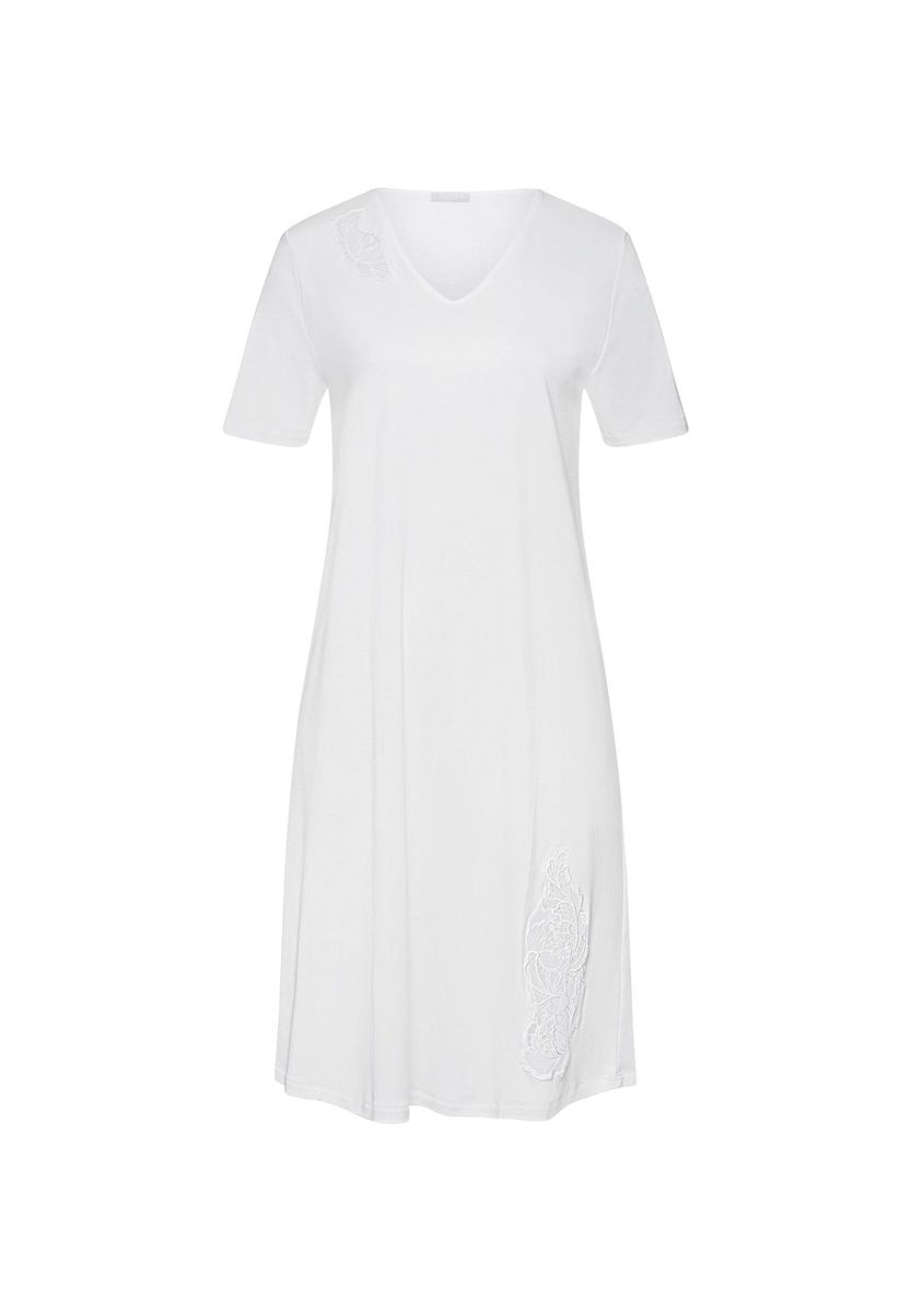 Elegantes Baumwoll-Nachthemd mit Stickerei