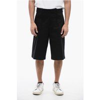Schwarze Stretch-Baumwoll-Chino-Shorts