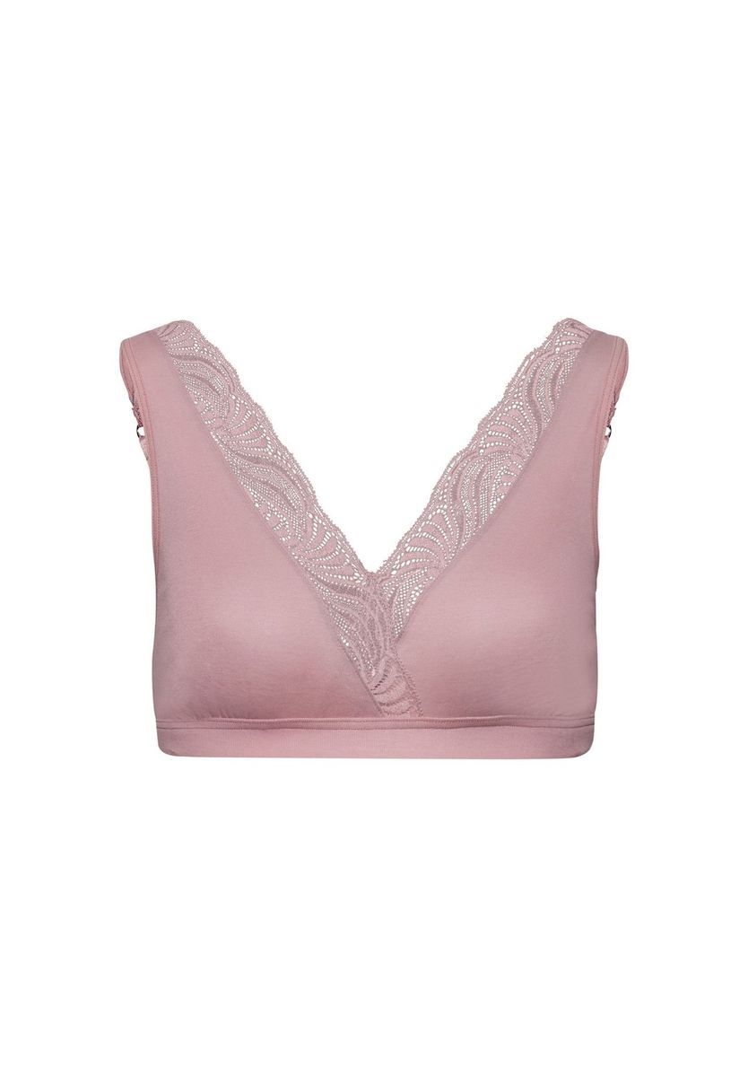 Weiches, mit Spitze besetztes Baumwoll-Bralette