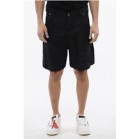 Herren Leinen Shorts mit Logo-Stickerei