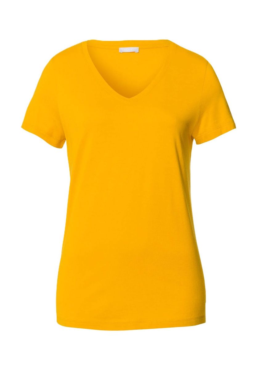 Locker geschnittenes Lounge-Shirt mit V-Ausschnitt