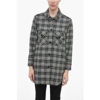Schwarz-weiß kariertes Overshirt