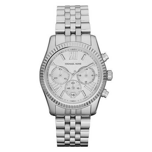 Zweifarbige Chronograph-Uhr aus Edelstahl