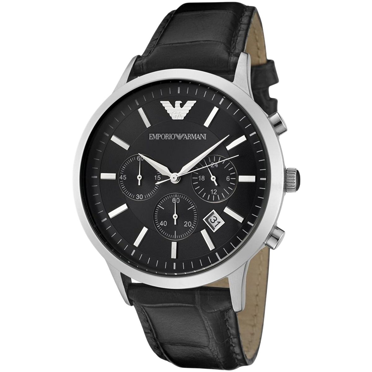 Blaue Edelstahl-Chronographenuhr