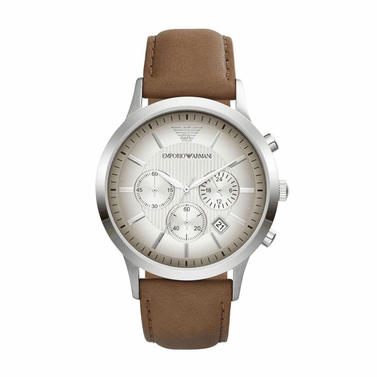 Herren Chronograph Uhr mit beigem Zifferblatt