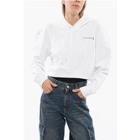 Kurzes Kapuzen-Sweatshirt mit Logo