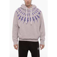 Kapuzenpullover aus Baumwolle mit Thunderbolt-Grafikprint