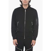 Schwarze Bomberjacke mit Reißverschluss
