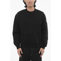 Locker geschnittenes Fleece-Rundhals-Sweatshirt