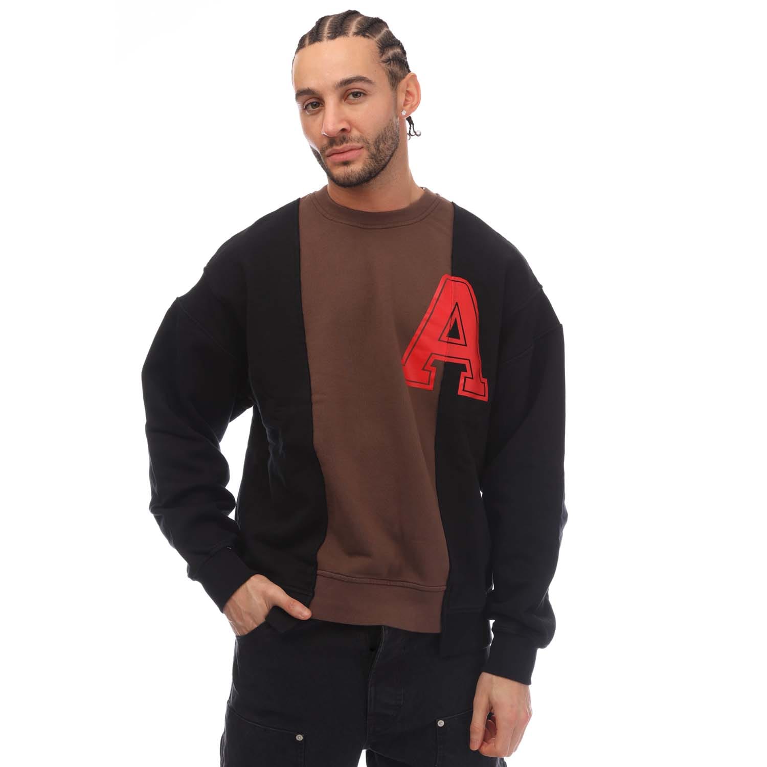 Varsity Patchwork Baumwoll-Fleece Sweatshirt