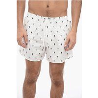 Badeshorts mit Blitzmuster