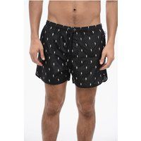 Badeshorts mit Blitzmuster
