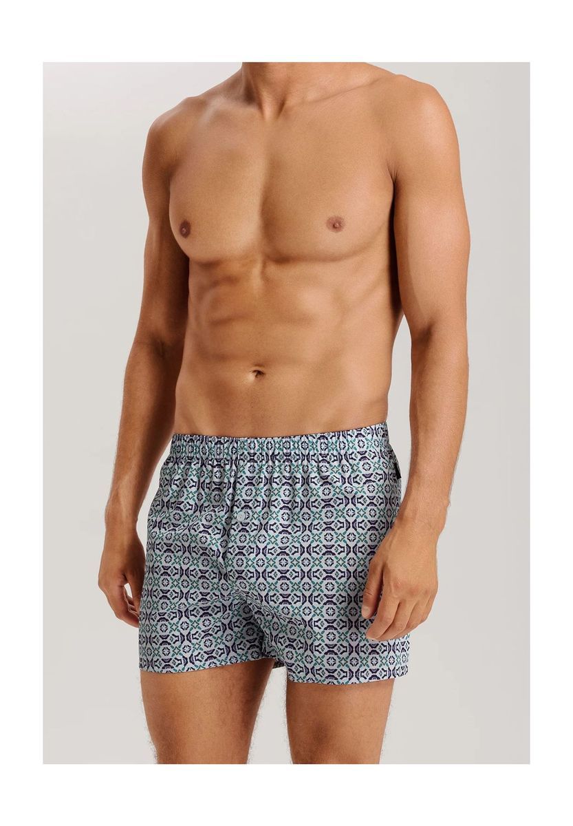 Gemusterte gewebte Herren Boxershorts aus Baumwolle