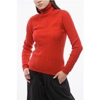 Gerippter Rollkragenpullover aus Kaschmir-Mischgewebe