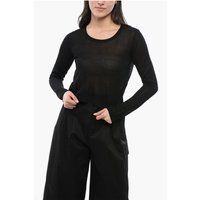 Kurzes Viskosemischung Langarmshirt