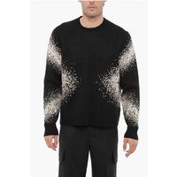 Schmal geschnittener Strickpullover mit abstraktem Muster