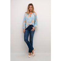Langarm-Bluse Regular fit blue